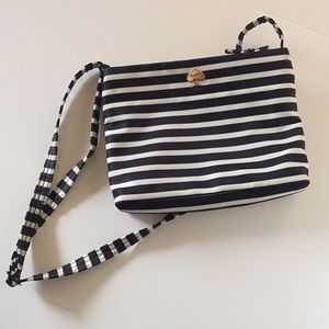 Kate Spade Black And White stripe purse
